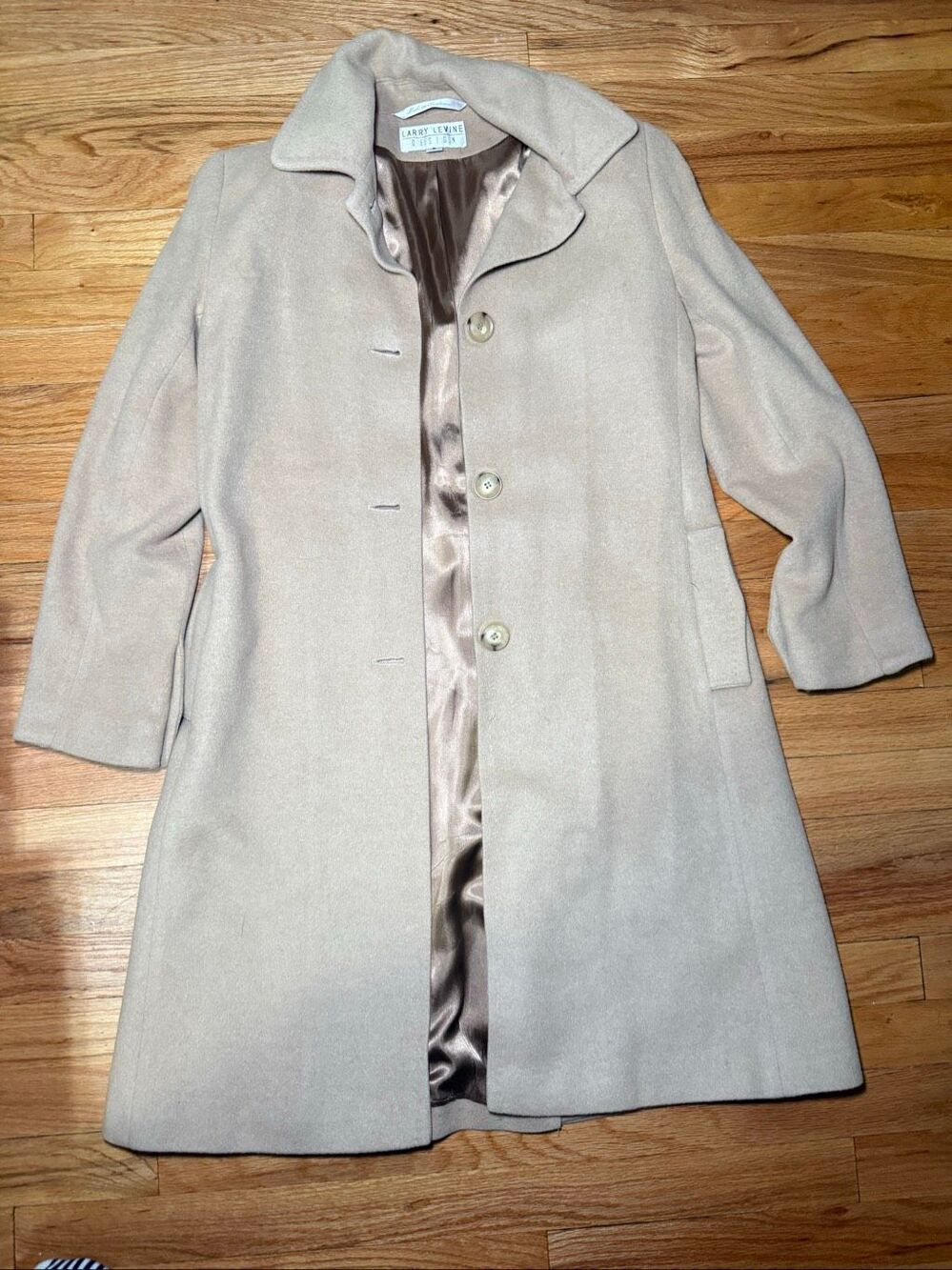 Vintage Larry Levine | 100% Pure Camel Hair Neutral Beige Coat Jacket